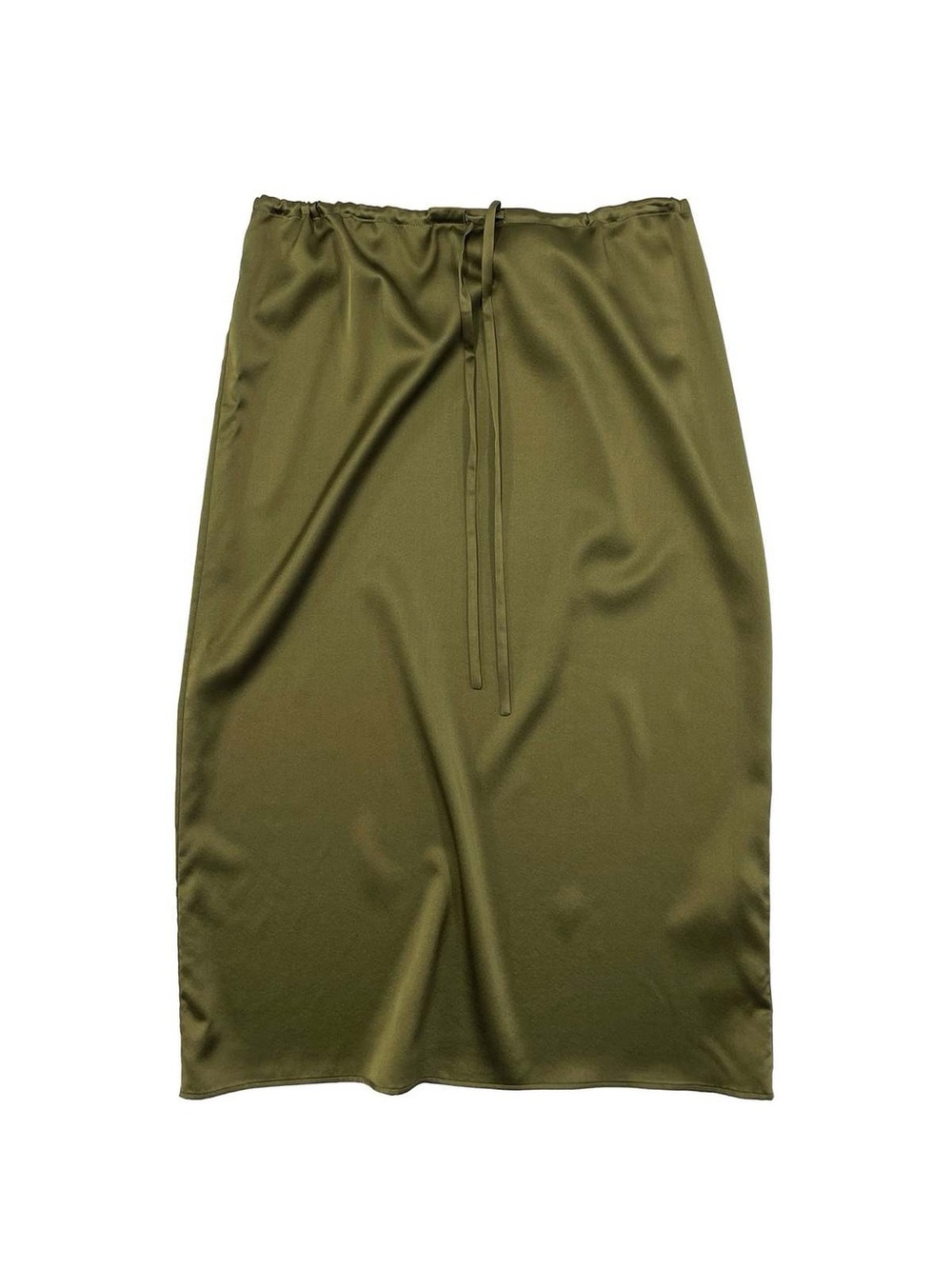 NWT 6397 ARMY GREEN SILK UNIFORM SKIRT SZ M